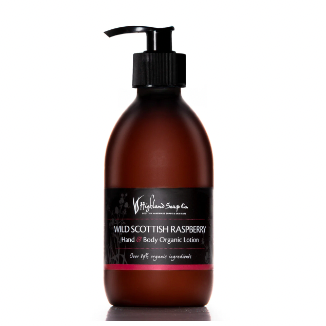 Wild Scottish Raspberry Organic Hand and Body Lotion 300ml