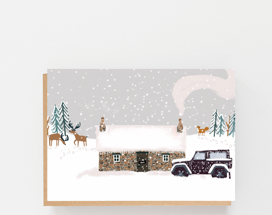Bothy in the Snow Card  - 8 Pack